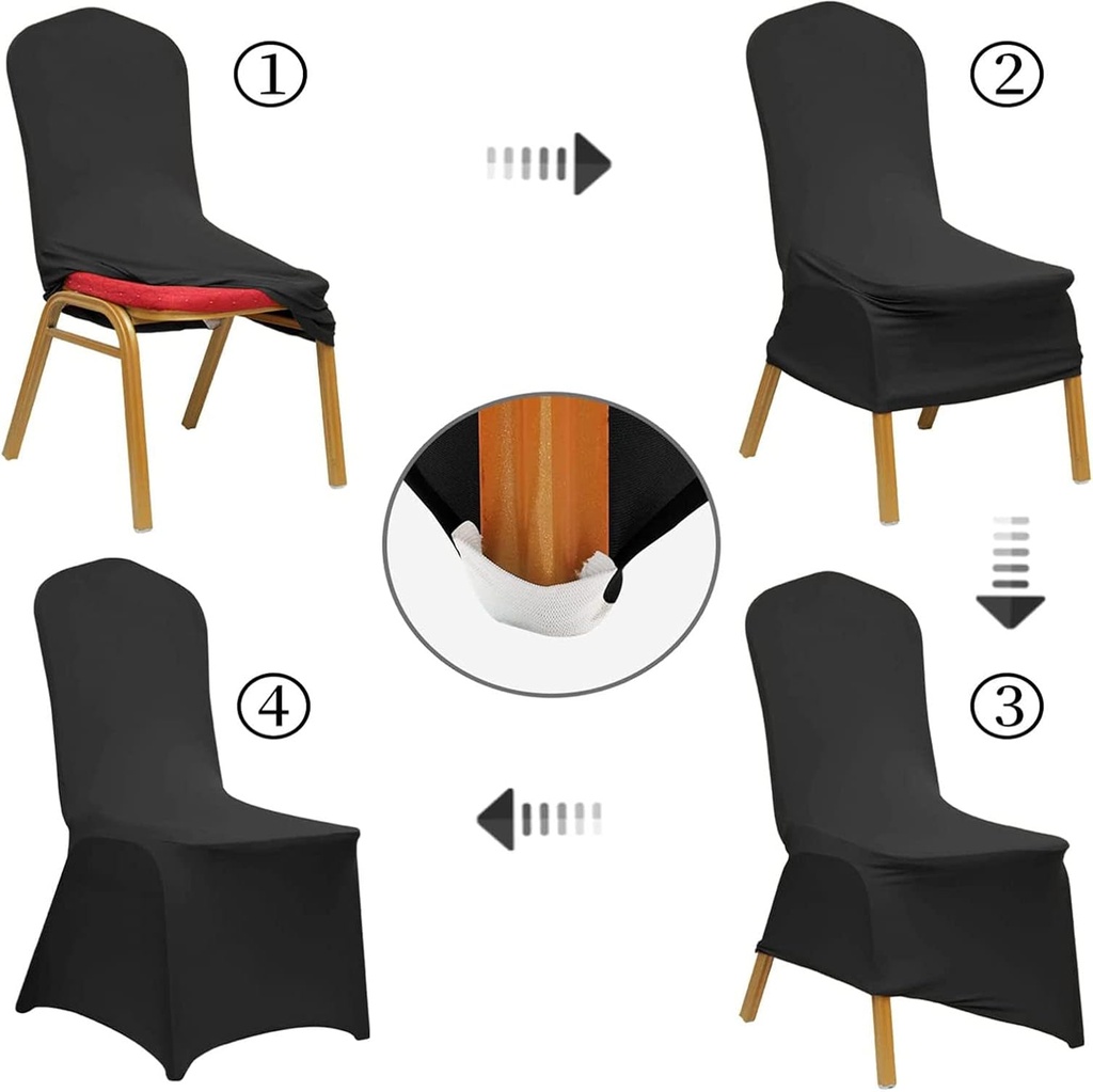 BNO3113-6 Black Chair Cover / غطاء كرسي أسود
