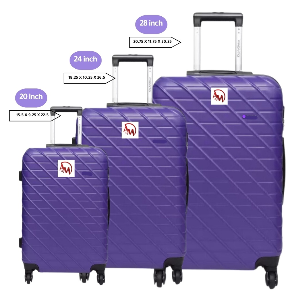 "Purple" Travel bag set of 3 different sizes /مجموعة حقائب السفر 3 احجام مختلفة (لون البنفسجي)