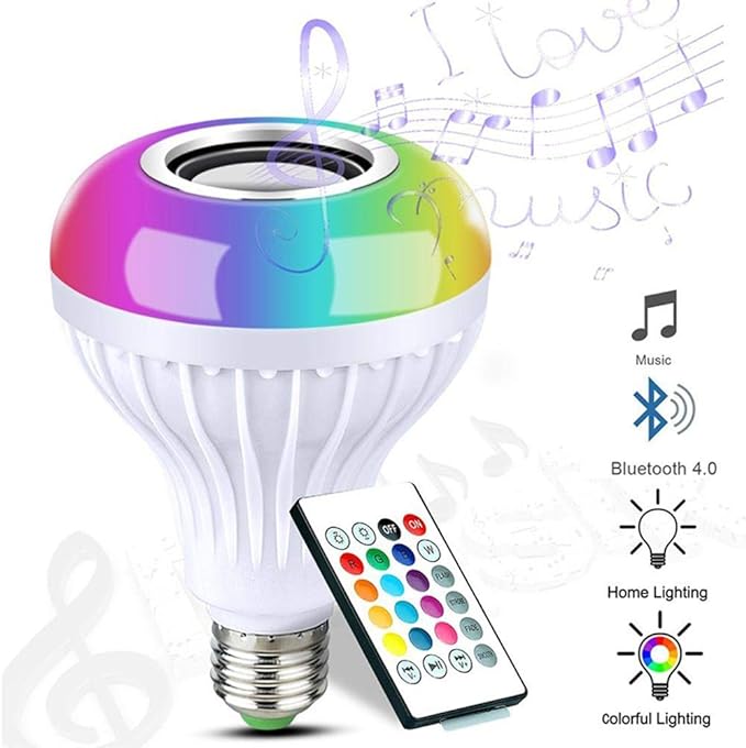 BLUETOOTH LED MUSIC LIGHT BULB/ اضاءة led  مع بلوتوث