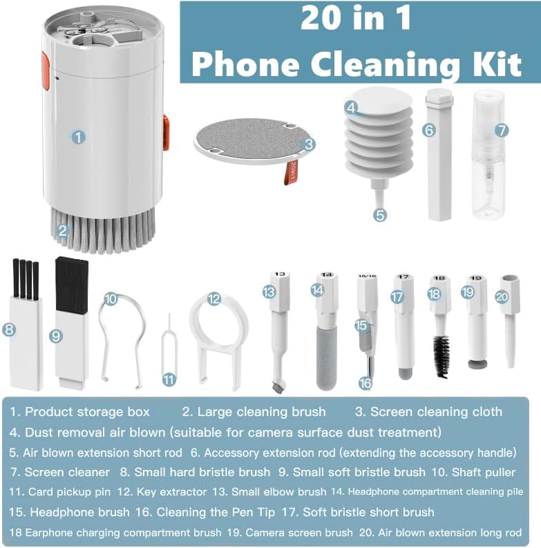 MULTIFUNCTIONAL CLEANING BRUSH 20 in 1 / فرشاة التنظيف متعددة الاستخدام 20 في 1