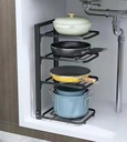 Kitchen Pot Rack Organizer, Cookware Holders 4 layer/منظم للاواني والمقالي 4 رفوف
