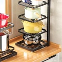 Kitchen Pot Rack Organizer, Cookware Holders 4 layer/منظم للاواني والمقالي 4 رفوف