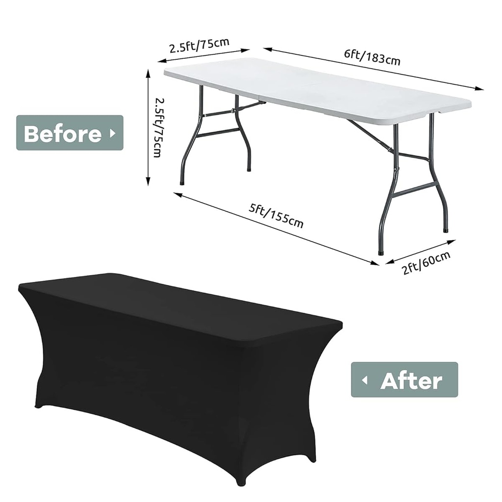 black table cover / غطاء الطاولة الاسود