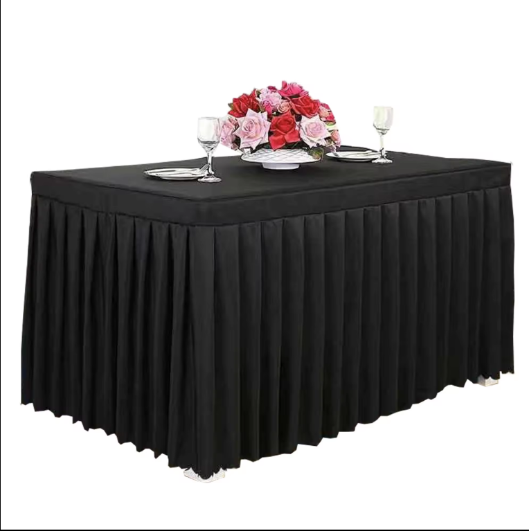 Table cover Black /  غطاء مفرش الطاولة الاسود