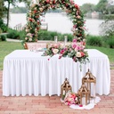 Table cover white /  غطاء مفرش الطاولة ابيض