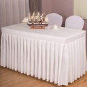 Table cover white /  غطاء مفرش الطاولة ابيض