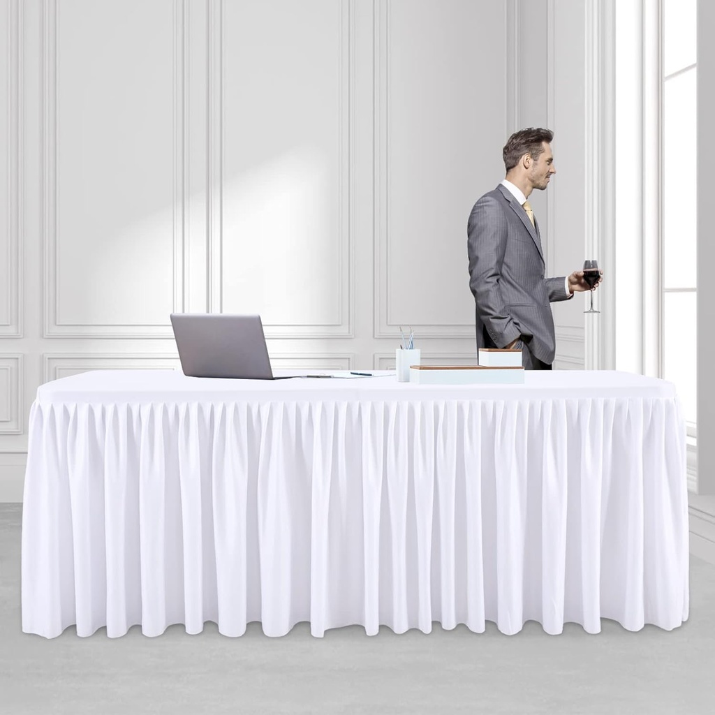 Table cover white /  غطاء مفرش الطاولة ابيض
