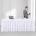 Table cover white /  غطاء مفرش الطاولة ابيض