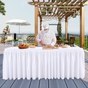 Table cover white /  غطاء مفرش الطاولة ابيض
