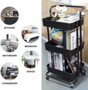 MULTIFUNCTION SHELF 3-LAYER STEEL/رف متعدد الوظائف مكون من 3 طبقات 