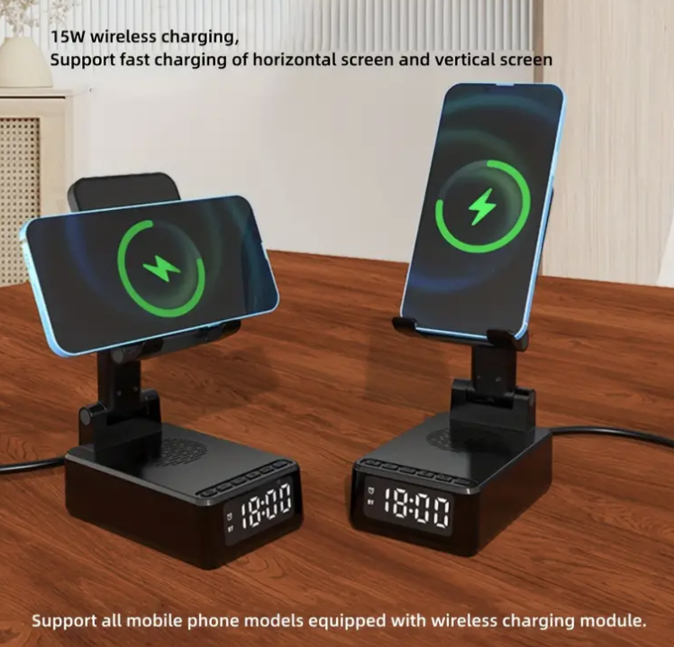 Clock,speaker,wireless charge function