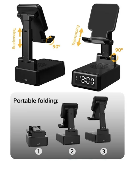 Clock,speaker,wireless charge function