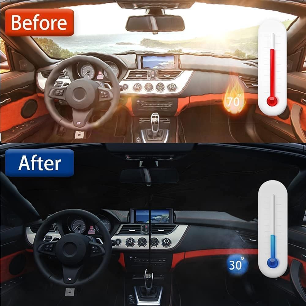 BRELLA WINDSHIELD SUNSHADE/مظلة واقية من الشمس للزجاج الأمامي 