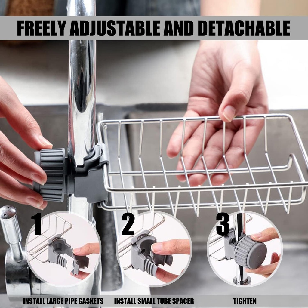 FAUCET SHELF CONVENIENT DRAINAGE STORAGE / منظم المغسلة