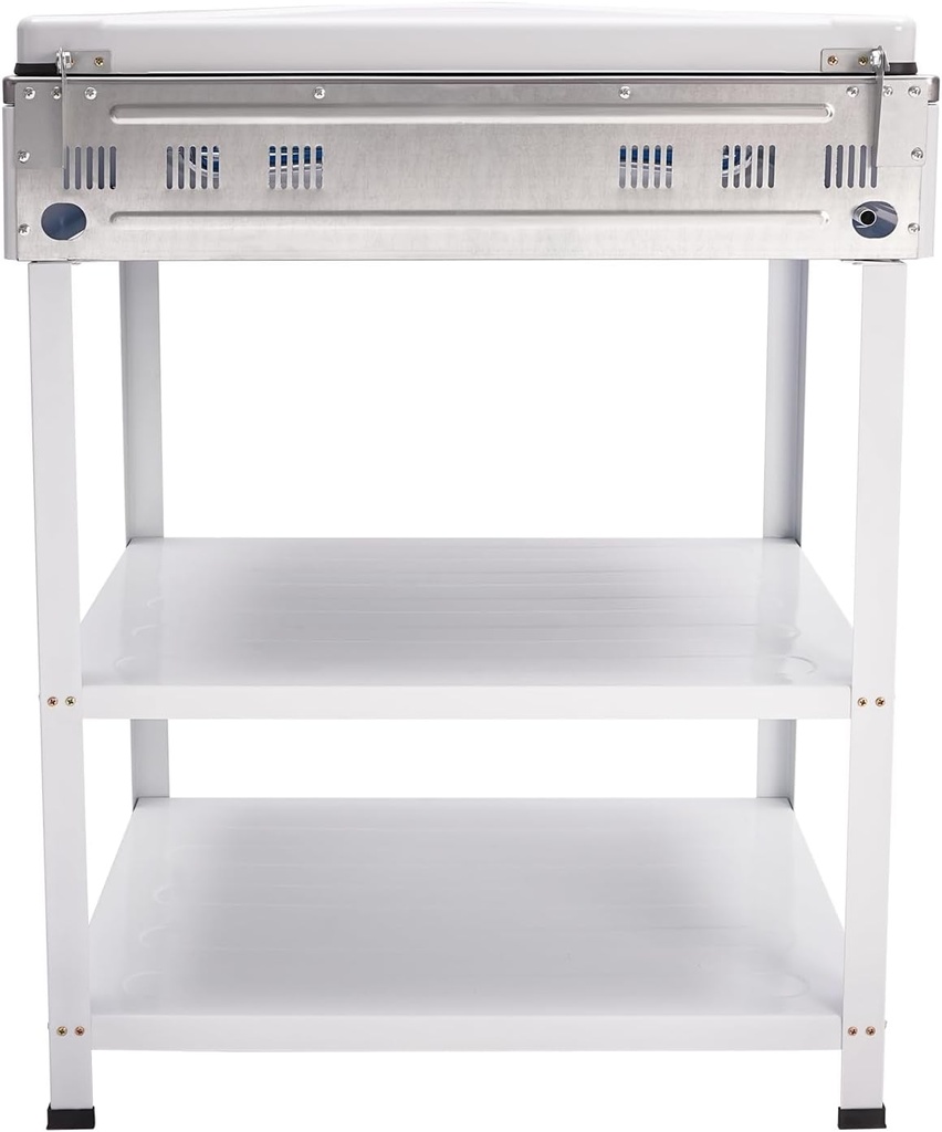 GAS COOKER WITH STAND 5 EYES WITH COVER-White /فرن غاز مع ستاند, 5 عيون مع غطاء - أبيض 