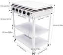 GAS COOKER WITH STAND 5 EYES WITH COVER-White /فرن غاز مع ستاند, 5 عيون مع غطاء - أبيض 
