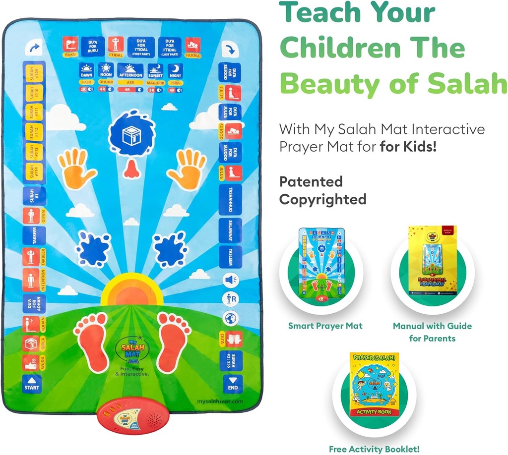 EDUCATIONAL PRAYER MAT /سجادة تعليم الصلاة 