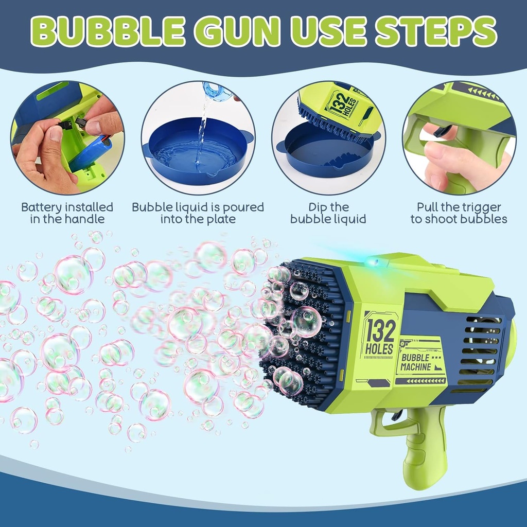 BUBBLE GUN 132 HOLES /مسدس الفقاعات