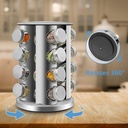 16 Jars rotating spice organizer/  منظم التوابل الدوار 16 زجاجة 