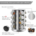 16 Jars rotating spice organizer/  منظم التوابل الدوار 16 زجاجة 