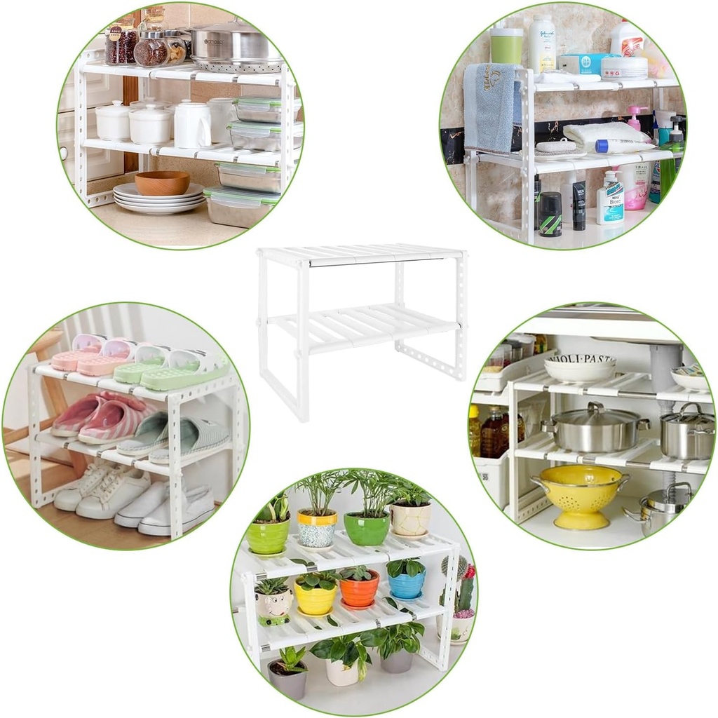  Sink Storage Rack/ستاند تتنظيم تحت المغسلة