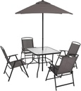 4 CHAIRS + 1 TABLE + 1 UMBRELLA JAN207-3 / جلسة خارجية 4 كراسي وطاولة ومظلة