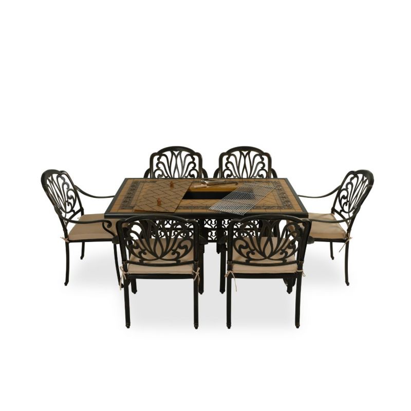 6 CHAIRS + 1 TABLE JAN207-27 /  جلسة خارجية 6 كراسي وطاولة