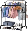 Clothes Double Hanger Stand+1 shelve / ستاند الملابس علاقة مزدوجة+ رف 1