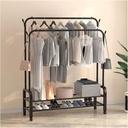 Clothes Double Hanger Stand+2 Shelves +Wheels/ ستاند الملابس + عجلات +علاقة مزدوجة +رفين