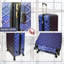 TRAVEL BAG DOUBLE ZIPPER SMALL "NAVY BLUE "/حقيبة سفر بسحاب مزدوج صغيرة "لون البحري"