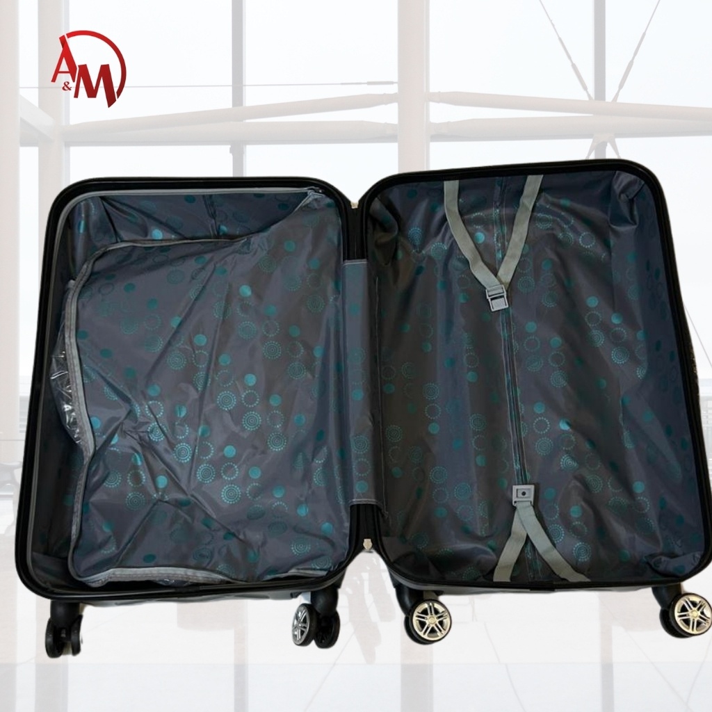 TRAVEL BAG SINGLE ZIPPER MEDIUM "SILVER"/حقيبة سفر بسحاب واحد متوسطة "فضي"