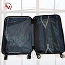 TRAVEL BAG SINGLE ZIPPER MEDIUM "SILVER"/حقيبة سفر بسحاب واحد متوسطة "فضي"
