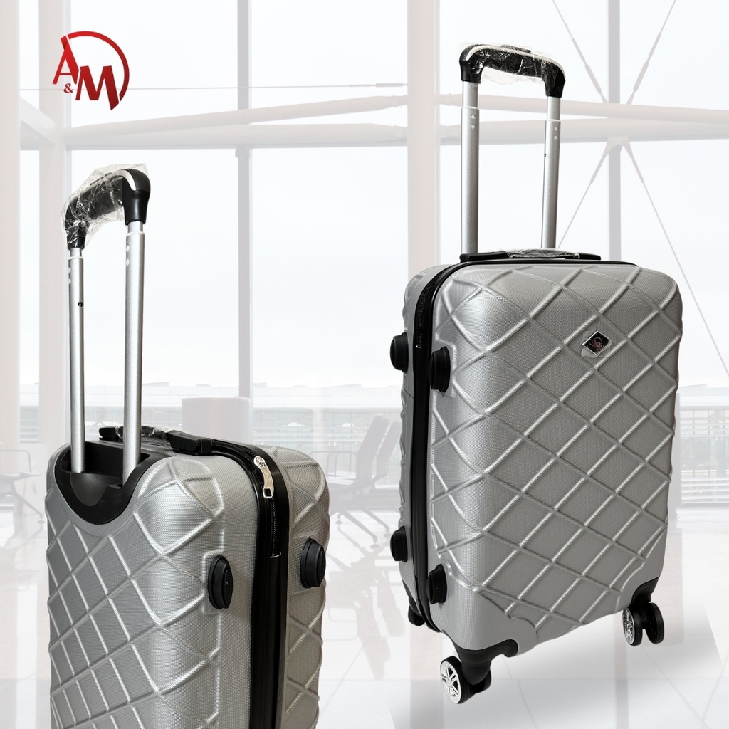 TRAVEL BAG DOUBLE ZIPPER SMALL "SILVER"/حقيبة سفر بسحاب مزدوج صغيرة "فضي