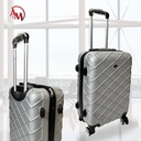 TRAVEL BAG DOUBLE ZIPPER SMALL "SILVER"/حقيبة سفر بسحاب مزدوج صغيرة "فضي