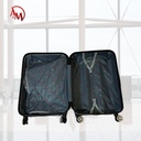 TRAVEL BAG DOUBLE ZIPPER SMALL "SILVER"/حقيبة سفر بسحاب مزدوج صغيرة "فضي