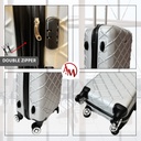 TRAVEL BAG DOUBLE ZIPPER SMALL "SILVER"/حقيبة سفر بسحاب مزدوج صغيرة "فضي