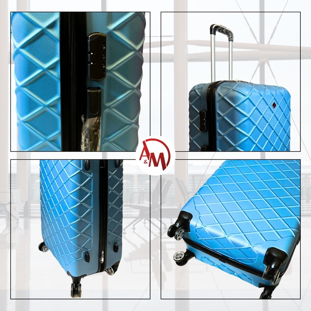 TRAVEL BAG SINGLE ZIPPER MEDIUM " ICE BLUE "/حقيبة سفر سحاب مفرد حجم متوسطة"  (لون الازرق الجليدي) "