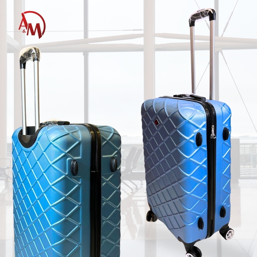 TRAVEL BAG SINGLE ZIPPER MEDIUM " ICE BLUE "/حقيبة سفر سحاب مفرد حجم متوسطة"  (لون الازرق الجليدي) "