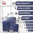 "NAVY" TRAVEL BAG SET OF 3 DIFFERENT SIZES SINGLE ZIPPER /مجموعة حقائب السفر 3 احجام مختلفة (لون البحري)  