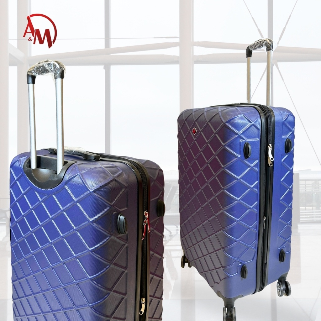 TRAVEL BAG DOUBLE ZIPPER MEDIUM "NAVY BLUE "/حقيبة سفر متوسطة بسحاب مزدوج "لون البحري"