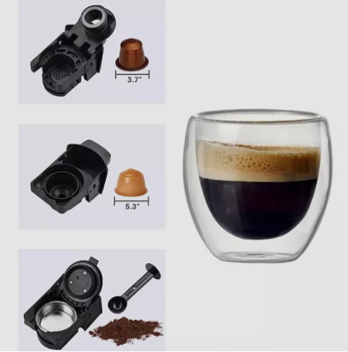 4 in 1 Multifunction Espresso and Capsule Coffee Maker / ماكينة صنع قهوة اسبريسو وكبسولات متعددة الوظائف 4 في 1 