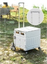 TRI-WHEEL FOLDABLE STORAGE BOX TROLLY / عربة تخزين قابلة للطي عجلات ثلاثية