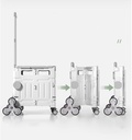 TRI-WHEEL FOLDABLE STORAGE BOX TROLLY / عربة تخزين قابلة للطي عجلات ثلاثية