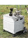 TRI-WHEEL FOLDABLE STORAGE BOX TROLLY / عربة تخزين قابلة للطي عجلات ثلاثية
