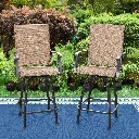Three-piece swivel chair set/ جلسة مكونة من  كرسين وطاولة
