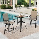 Three-piece swivel chair set/ جلسة مكونة من  كرسين وطاولة