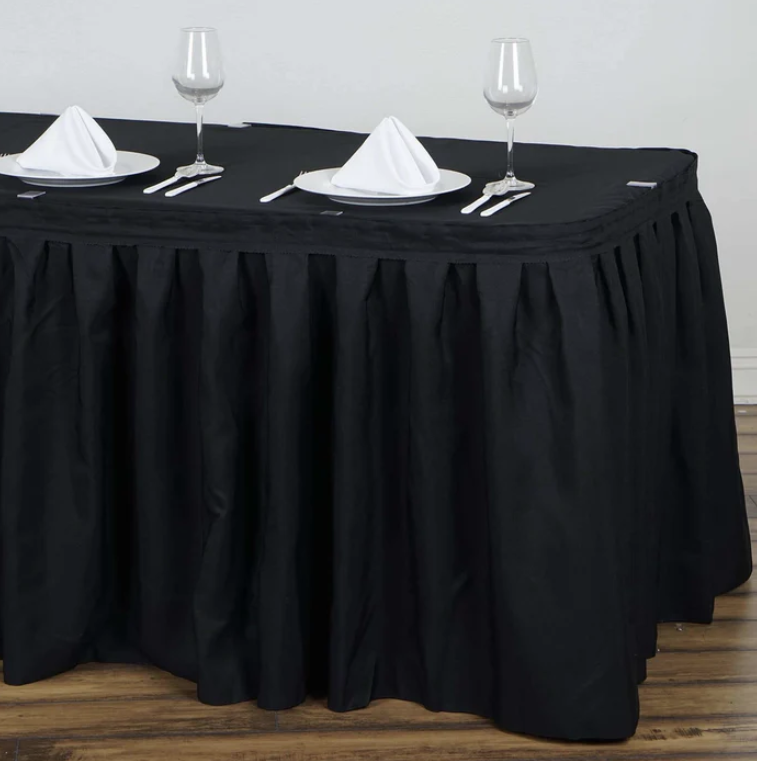 Satin table dress
Table Skirt
180*74+74 BLACK 