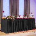 Satin Table Cover 180x74x74 BLACK /غطاء طاولة حرير اسود