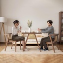 Dining Table Set for 2 Chairs Stackable/ طقم طاولة طعام مكون من كرسيين قابلين للتكديس