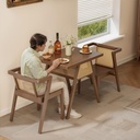 Dining Table Set for 2 Chairs Stackable/ طقم طاولة طعام مكون من كرسيين قابلين للتكديس